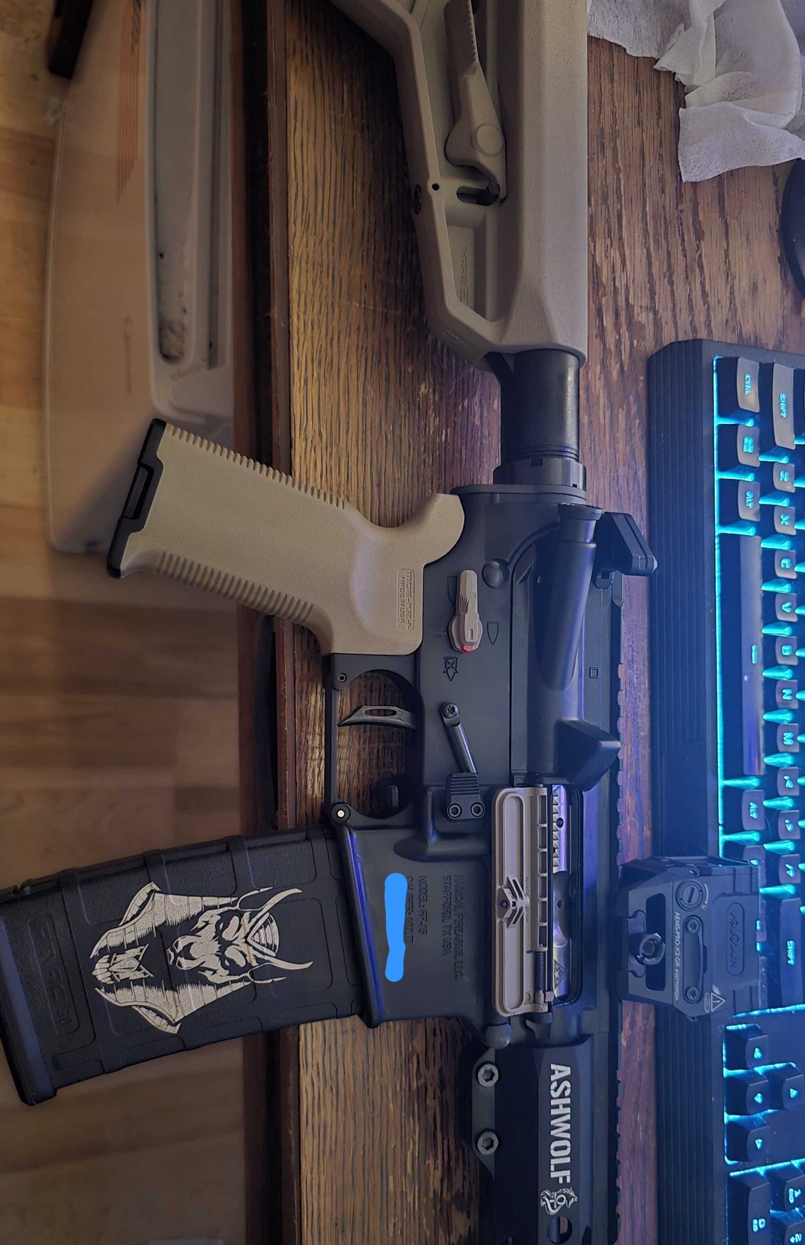 Custom-engraved rifle